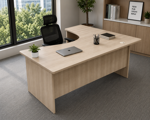 Mesa de Oficina Moderna en Forma de L, Grande y Resistente, con Tablero de Aglomerado y Laminado de Melamina, para el Hogar y la Oficina - Product Image 1