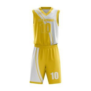 Uniformes de Baloncesto Personalizados para Hombre, Diseño Sublimado de Alta Calidad OEM, Cuello en V, Sin Mangas, Talla Personalizada, 100% Transpirables para Verano - Product Image 2