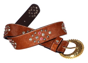 Ceinture en cuir artisanale de qualité supérieure avec design en cuir de vachette à poils apparents et boucle en acier robuste - Product Image 3