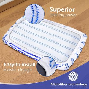 Mop in Microfibra per Uso a Secco e Umido, Mop Piatto per Grandi Superfici con 5 Panni Riutilizzabili, Pulitore per Pavimenti in Legno Duro, Include Mop in Microfibra per Pavimenti - Product Image 3