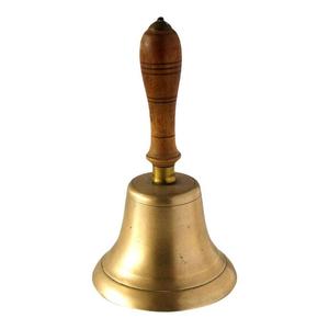 Campana decorativa de latón con mango de madera, resistente al óxido, ecológica, campanas de Pooja y Ghanti hechas a mano para llamadas. - Product Image 4