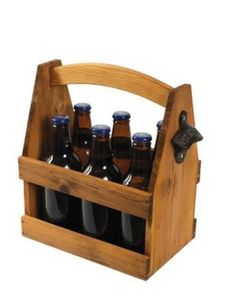 Porte-bouteille de champagne en bois gravé personnalisé, cadeau artisanal pas cher avec logo personnalisé - Product Image 3