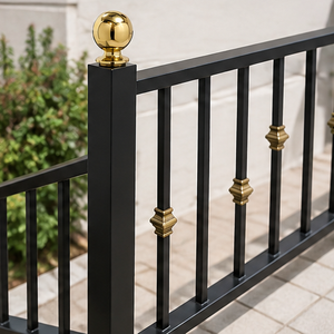 Embout de balustre en laiton doré moderne et durable pour poteau de main courante, idéal pour balustrade en verre européenne, balcon, escalier extérieur - Product Image 6