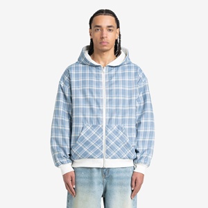 Hot Selling Manufacturers Custom 100% Cotton Streetwear Vintage Breathable Oversized <b>Pocket</b> French Terry Reversible <b>Zip</b> <b>Hoodies</b> - Product Image 4