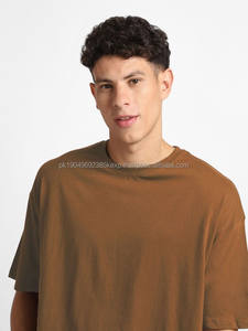 Camiseta de Algodón Orgánico de Manga Corta para Hombre, Corte Regular, Diseño Sólido, Lavada, con Logotipo Personalizado OEM - Product Image 6