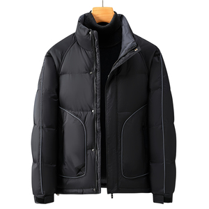 Abrigos Acolchados de Plumón para Hombre, a la Moda, Blancos, Impermeables, Casuales, Cálidos, Gruesos, Sólidos, para Otoño e Invierno 2023 - Product Image 3
