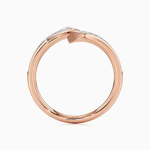 Bague moderne en diamant de laboratoire en forme de cœur ouvert pour femme, or 10K 14K 18K et argent 925 935, bijoux fins romantiques - Product Image 3