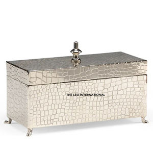 Caja de Joyería Decorativa con Borde Dorado para el Hogar, Caja de Almacenamiento de Joyería de Metal Hecha a Mano de la Más Alta Calidad para Uso en Joyerías - Product Image 5