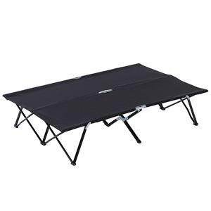 Lettino da campeggio pieghevole per 2 persone, per adulti, extra largo da 50 pollici, portatile, per esterni, con borsa per il trasporto, design rialzato - Product Image 1