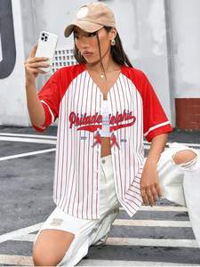 Camiseta de béisbol personalizada al por mayor, uniforme deportivo transpirable de poliéster para entrenamiento y partidos - Product Image 5