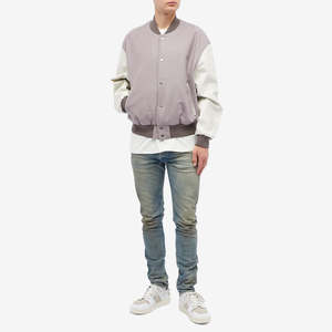 Custom Men Streetwear Contrast Color Wool Varsity Bomber <b>Jacket</b> High Quality <b>Suede</b> Letterman Outerwear Baseball <b>Jacket</b> Casual - Product Image 5