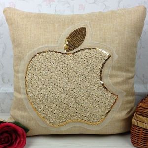 Blue Palm Tree Embroidered Cotton Cushion Cover Square <b>Throw</b> <b>Pillow</b> Case With Striped Border For Sofa Bed Living Room Home Decor - Product Image 4