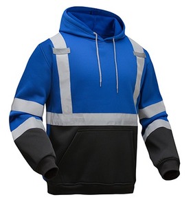 เสื้อฮู้ดสะท้อนแสงมาตรฐาน ANSI Class 2 แบบกันน้ำ น้ำหนักเบา ผลิตจากผ้าฝ้ายฟลีซ สำหรับงานอุตสาหกรรม ส่งตรงจากโรงงาน - Product Image 3