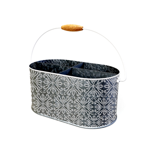 Cesta de Almacenamiento de Hierro Personalizada con Compartimentos Funcionales y Asa Portátil - Product Image 2