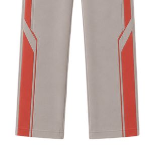 Ensemble décontracté deux pièces pour femme, t-shirt à manches courtes et pantalon droit, corail et gris, avec rayures contrastées - Product Image 6