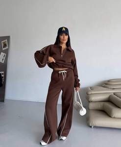 Ensemble de survêtement pour femmes, tenue de sport décontractée, vêtements de sport athlétiques, tenue moderne confortable pour l'entraînement, ensemble de vêtements à deux pièces tendance - Product Image 3