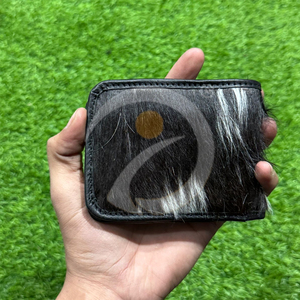Natural Hair On Cowhide Leather <b>Wallet</b> Handmade Slim Bifold <b>Wallet</b> Card Holder Leather <b>Wallet</b> Long Lasting Craftsmanship - Product Image 1