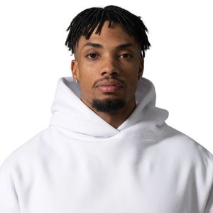 Sweat-shirt à capuche blanc pour homme, en molleton épais, à manches longues, décontracté, athlétique, streetwear, vêtements de sport - Product Image 3