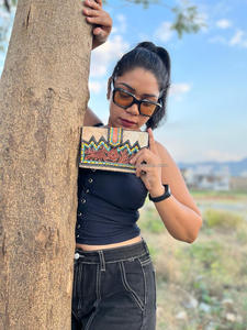 กระเป๋าคลัทช์หนังขนยาวมีสไตล์สไตล์แบบตะวันตกสำหรับผู้หญิงกระเป๋าสตางค์หนังเครื่องมือขายดีมีเอกลักษณ์ - Product Image 6