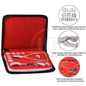 Kit de Dique de Goma Manual de Buena Calidad con Instrumentos Dentales de Acero Inoxidable Reutilizables y Agarre Ergonómico - Product Image 6