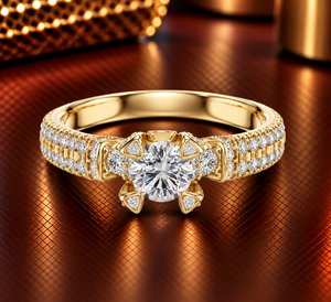 แหวนเพชรทรงกลมเพาะเลี้ยงในห้องปฏิบัติการ ทอง 14K 18K ประดับเพชรเดี่ยว ล้อมเพชรแบบซ่อน 1.20 กะรัต DEF VVS ฝังเพชรแบบ Pave ดีไซน์ยุโรป เครื่องประดับชั้นดี แหวนแต่งงาน ODM - Product Image 1