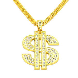 Moissanite Diamond Dollar Sign Pendant 925 Silver Gold Plated Necklace <b>Iced</b> <b>Out</b> Cuban <b>Chain</b> Hip Hop Jewelry Luxury Gift - Product Image 5