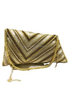 Bolso de mano de Metal de alta calidad para mujer, bordado de tela hecho a mano, tendencia, estilo de moda Vintage, piedras, monedero de lujo Vintage para mujer - Product Image 5