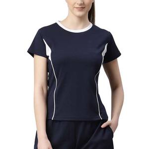 Camisetas de Verano al por Mayor para Mujer, Casuales, de Manga Corta, Cuello Redondo, Transpirables, de Secado Rápido, Ecológicas, de Alta Calidad, Poliéster/Algodón - Product Image 1