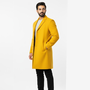 Elegante Abrigo Largo de Invierno para Hombre, con Doble Cuello, de Lana, Transpirable, con Ribete de Piel, Cálido, Talla Grande, Impermeable, con Cinturón, Color Gris - Product Image 4