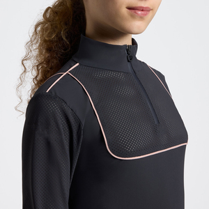 High Quality 4way Stretch Horse Riding Equestrian Shirt Top <b>Base</b> <b>Layer</b> Competition Show Shirt Polo in Soft Feel Technical Fabric - Product Image 4