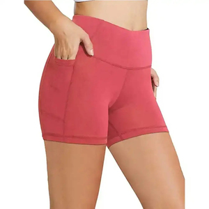 Nouveaux shorts de yoga pour femmes OEM, taille haute, coupe confortable, en polyester anti-humidité, imprimés par transfert thermique, pour le fitness, la course et la gym - Product Image 1