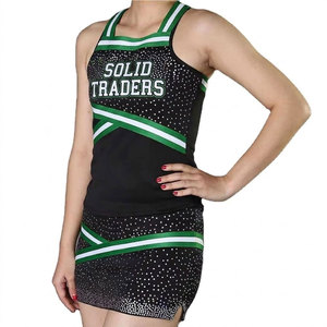Ensemble de Jupes Athlétiques de Haute Qualité pour Enfants, Tenue de Cheerleading Junior avec Strass pour Équipes de Cheerleading - Product Image 1