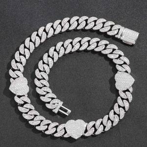<b>Iced</b> <b>Out</b> Hip Hop Diamond Tennis <b>Chain</b> Necklace 14K Gold Custom Jewelry for Rappers Performers Stage Shows and Events - Product Image 6