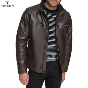 Chaqueta de Motocicleta de Invierno de Alta Calidad, Elegante, Suave, Impermeable, Transpirable, de Lona y Cuero Genuino, con Doble Cremallera, de Color Sólido - Product Image 2