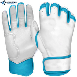 Guantes de Bateo de Béisbol de Cuero/Cuero Sintético, Color Personalizable, Ligeros, Cómodos, con Gancho, para Entrenamiento, Unisex, Adultos - Product Image 3