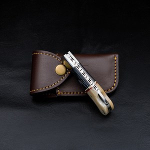 UA Supplies OEM ODM Available Industrial Grade Hunting Hot Selling Damascus Steel Straight <b>Drop</b> Point <b>Back</b> Lock Folding Knife - Product Image 3