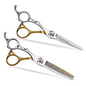 Ciseaux de coiffure J2 Japan Steel avec lame en titane japonais et manche en céramique pour la coupe et l'éclaircissement des cheveux, usage professionnel en salon - Product Image 6