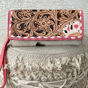 Nuevo Bolso de Mano de Lujo 2026 con Diseño Floral, Hecho a Mano en Cuero Genuino, Cartera de Cuero con Pelo de Vaca, Tarjetero y Clutch para Mujer - Product Image 4