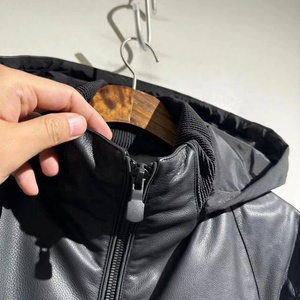 Veste matelassée à capuche pour homme, 100% polyester, écologique, respirante, style motard, coupe-vent, fermeture éclair, coupe ajustée, vêtements d'hiver - Product Image 2