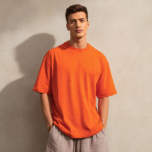 Camisetas de Hombre de 205 GMS con Hombros Caídos, Manga Corta, Cuello Redondo, Camisetas de Color Sólido para Hombre - Product Image 6