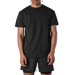 T-shirts unis en coton 100% pour hommes, vente en gros, logo personnalisé, grandes tailles, décontractés, sport, fitness - Product Image 1
