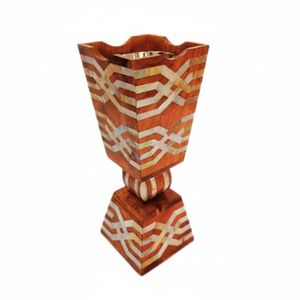 Brûleur à Bakhoor en Bois d'Acacia Tendance et Très Vendu avec Incrustation MOP, Style Moyen-Oriental Fait Main, Idéal pour le Ramadan et l'Aïd, Mabkhara & Mubkhar - Product Image 3