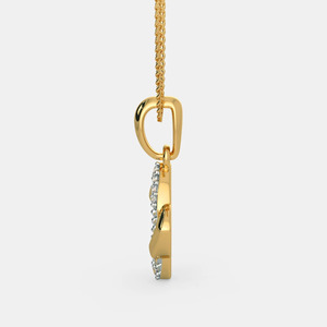 14K Yellow Gold Interlocking Geometric Lab Grown Diamond Pendant Necklace - Product Image 5