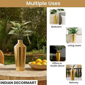 Florero Decorativo de Metal Contemporáneo para Mesa, Elegante Decoración de Interiores para Espacios Habitables - Product Image 4