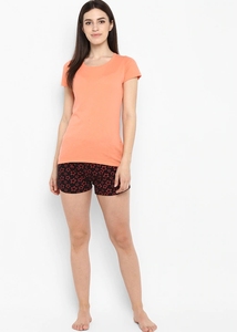 Women's <b>Black</b> Red Star Printed Knitted <b>Shorts</b> High Waist Elastic Breathable Casual Regular Fit - Product Image 2