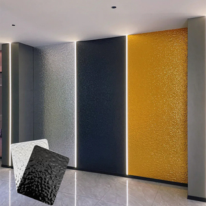 धातु बनावट बांस चारकोल फाइबर वेनर वाटरप्रूफ पालतू दर्पण लहर फिल्म दीवार पैनल - Product Image 1