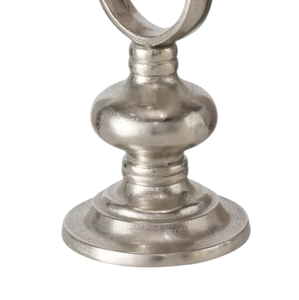 Nouveau porte-bougie pour la décoration de la maison, finition argentée, support à bougie en aluminium coulé, fait main, personnalisé, lot de 3 - Product Image 5
