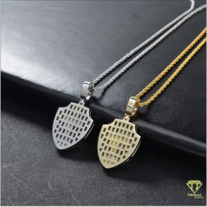 Christian Jesus Pendant Iced Out Moissanite con diamantes Baguette en plata de ley 925, joyería religiosa ostentosa - Product Image 6