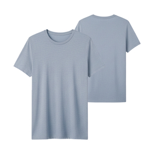T-shirts pour hommes à séchage rapide, légers, performants, col rond, pour l'entraînement, style athlétique uni, anti-humidité, pour la gym - Product Image 2