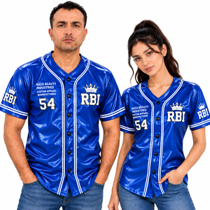 Maillot de baseball pour homme adulte, imprimé numérique, en tissu similicuir, antibactérien, séchage rapide, respirant, grande taille, anti-UV, entièrement imprimé sur le devant - Product Image 4